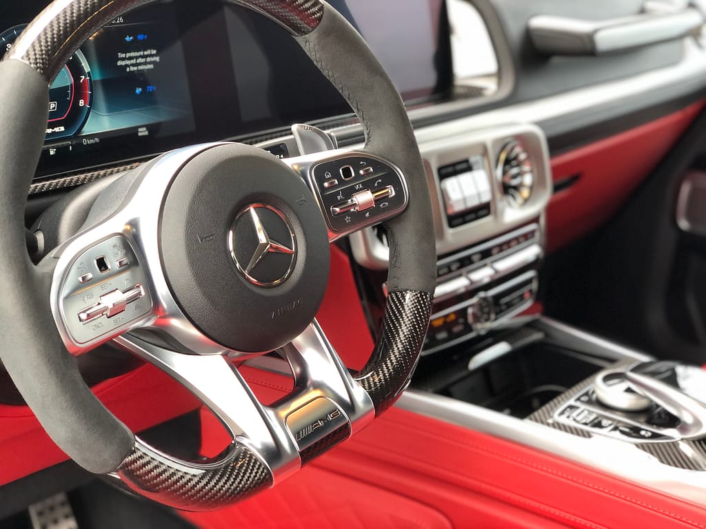 Interior Detail on a Mercedes AMG G63 in Marlboro NY