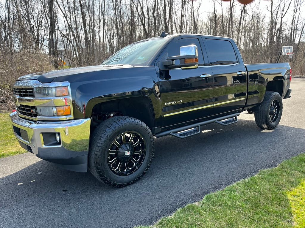 Paint Correction on Black Pickup Truck in Marlboro NY