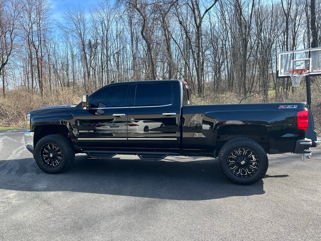 Paint Correction on Black Pickup Truck in Marlboro NY