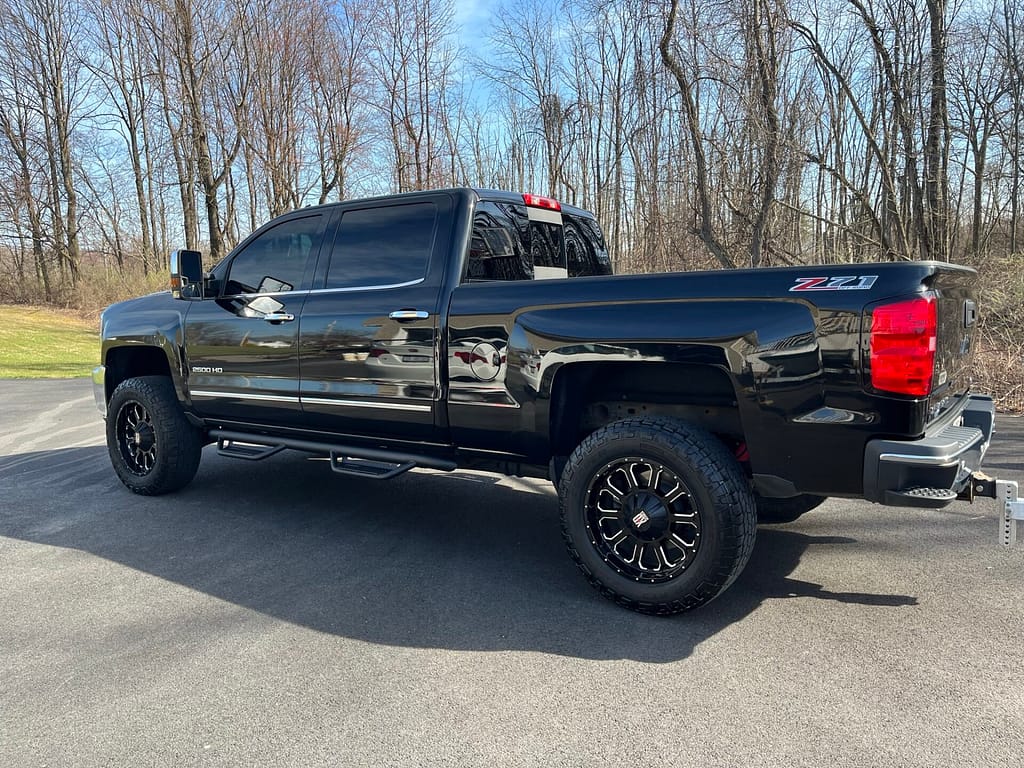 Paint Correction on Black Pickup Truck in Marlboro NY