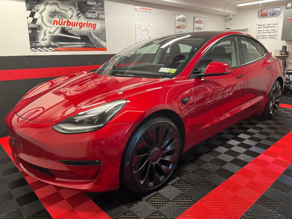 Ceramic Coating on a Tesla Model 3 in Milton NY 12547