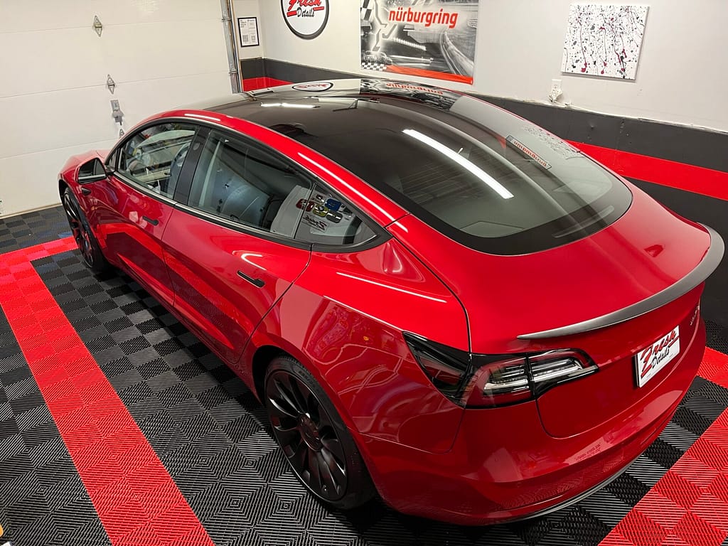 Ceramic Coating on a Tesla Model 3 in Milton NY 12547