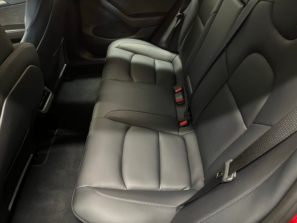 Interior Detail on a Tesla Model 3 in Marlboro NY