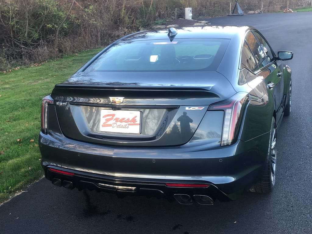 Ceramic Coating on a Cadillac CTS-V Blackwing in Milton NY 12547