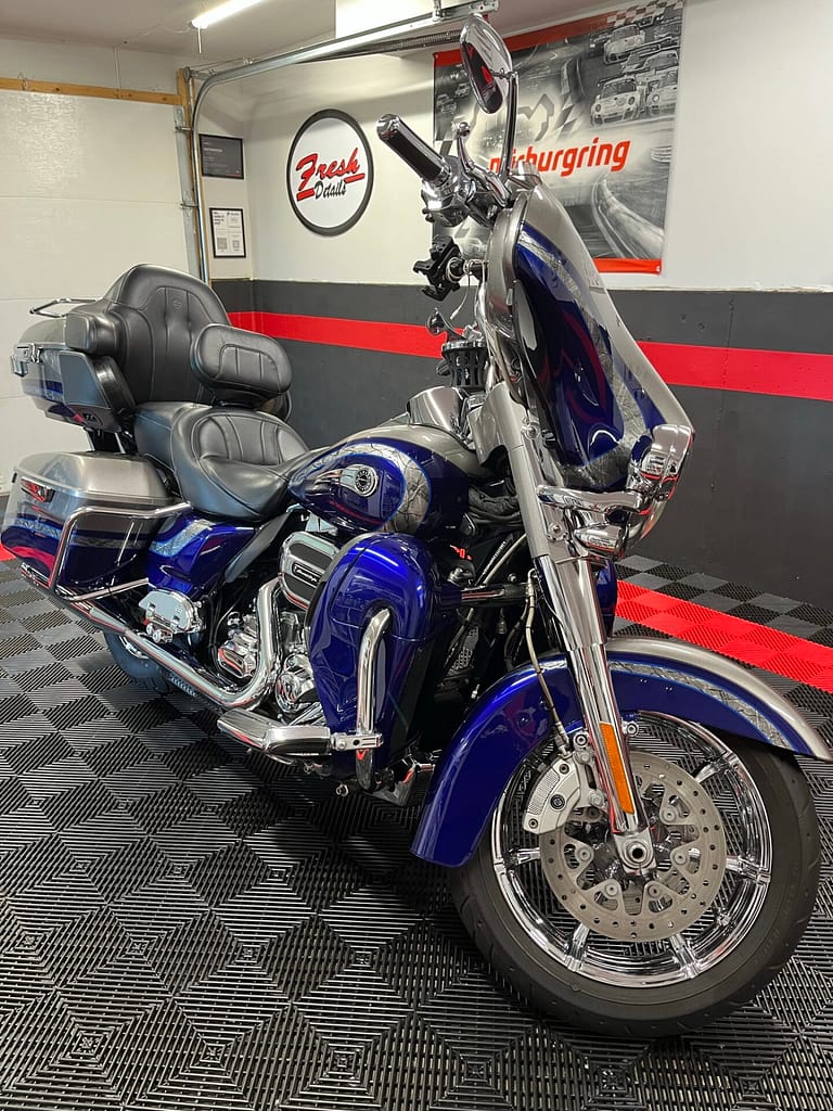 System X Ceramic Coating on a Harley Davidson Motorcycle in Marlboro NY